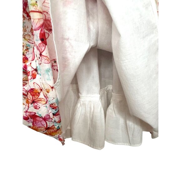 Pastourelle NYC Girls’ Dress 6 Butterfly Print Fit Flare Ruffle Cap Sleeve Ties - Picture 15 of 16